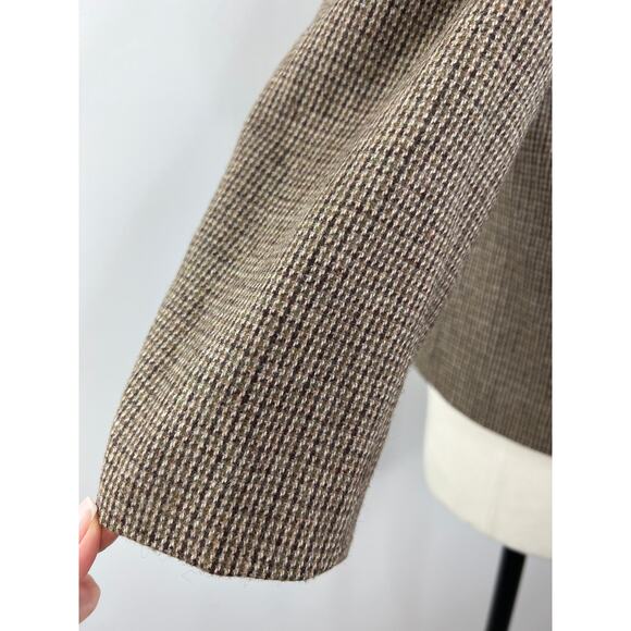 Takashimaya Lady's Wear Vintage Jacket Brown Wool Tweed Blazer Tokyo JP 13 US 10 - Picture 4 of 7
